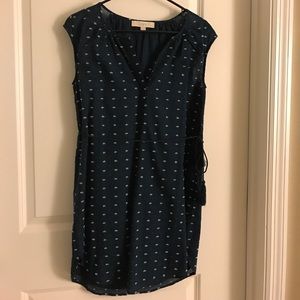 Loft turquoise dress w/tassel tie belt - NWOT